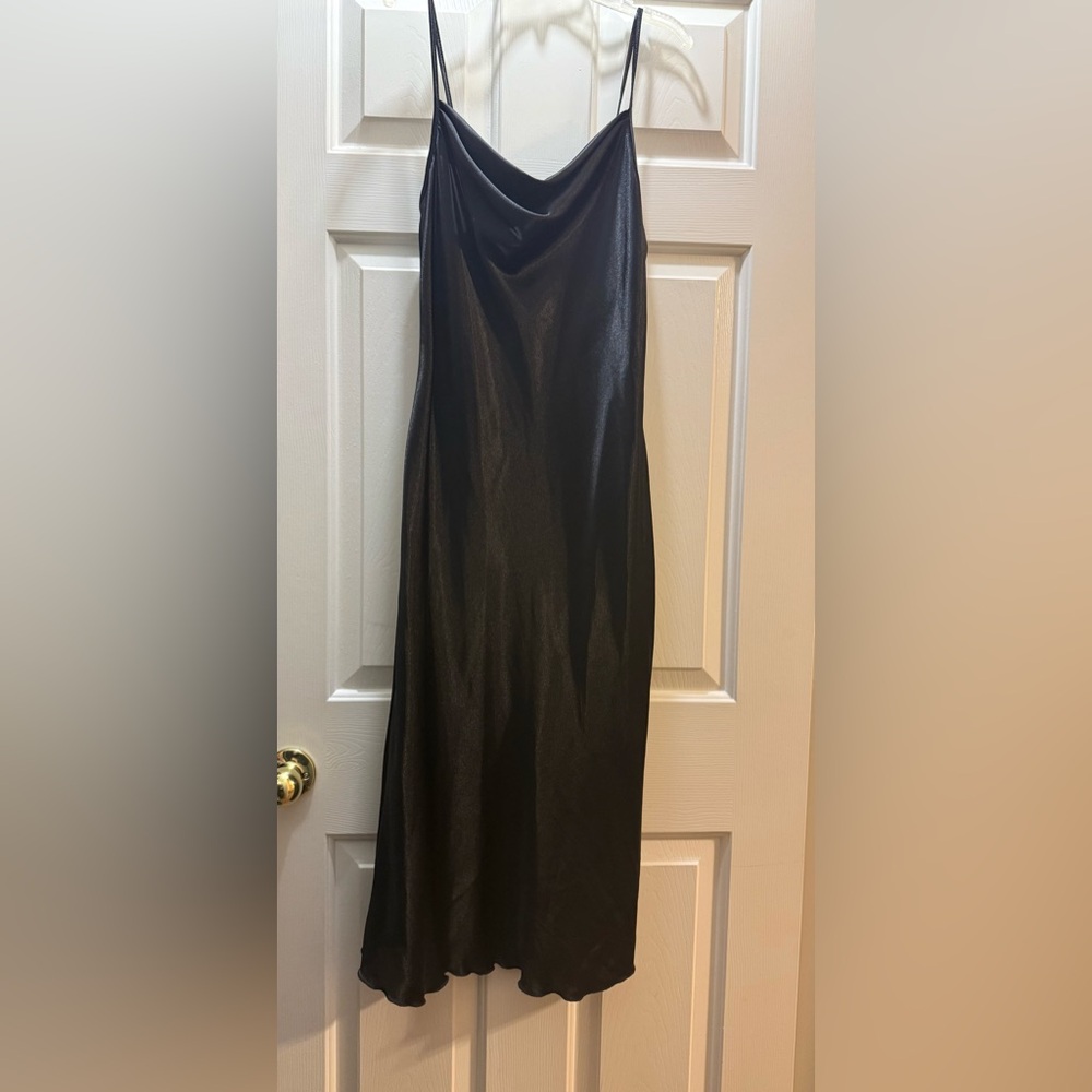 Bebe Black Satin Dress